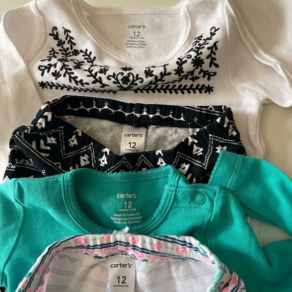 Carter’s Girls 12 Months Outfits -4 piece lot EUC - Picture 2 of 8